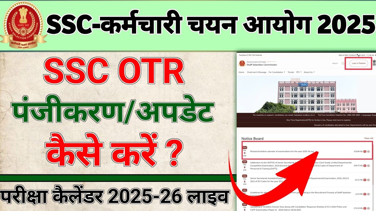 SSC One Time Registration (OTR) Online Form 2025