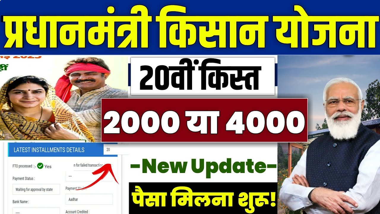 pm kisan 20th installment date